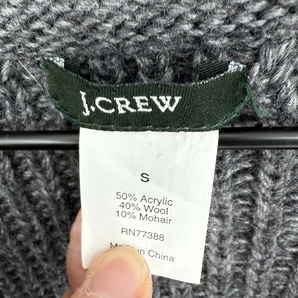 J Crew Textured Boyfriend Wool Mohair Blend Cardigan Women’s Size Small